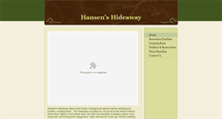 Desktop Screenshot of hansenshideawaycampground.com