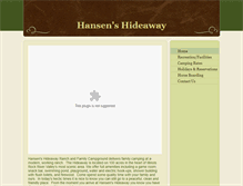 Tablet Screenshot of hansenshideawaycampground.com